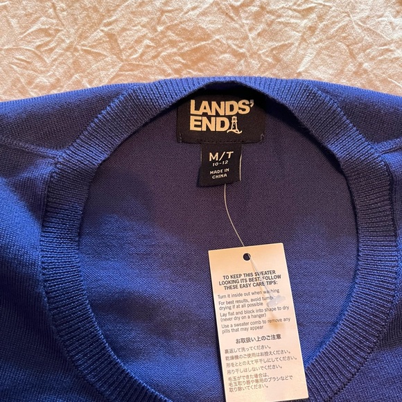 Land’s End Blue Cardigan Sweater - Picture 4 of 6